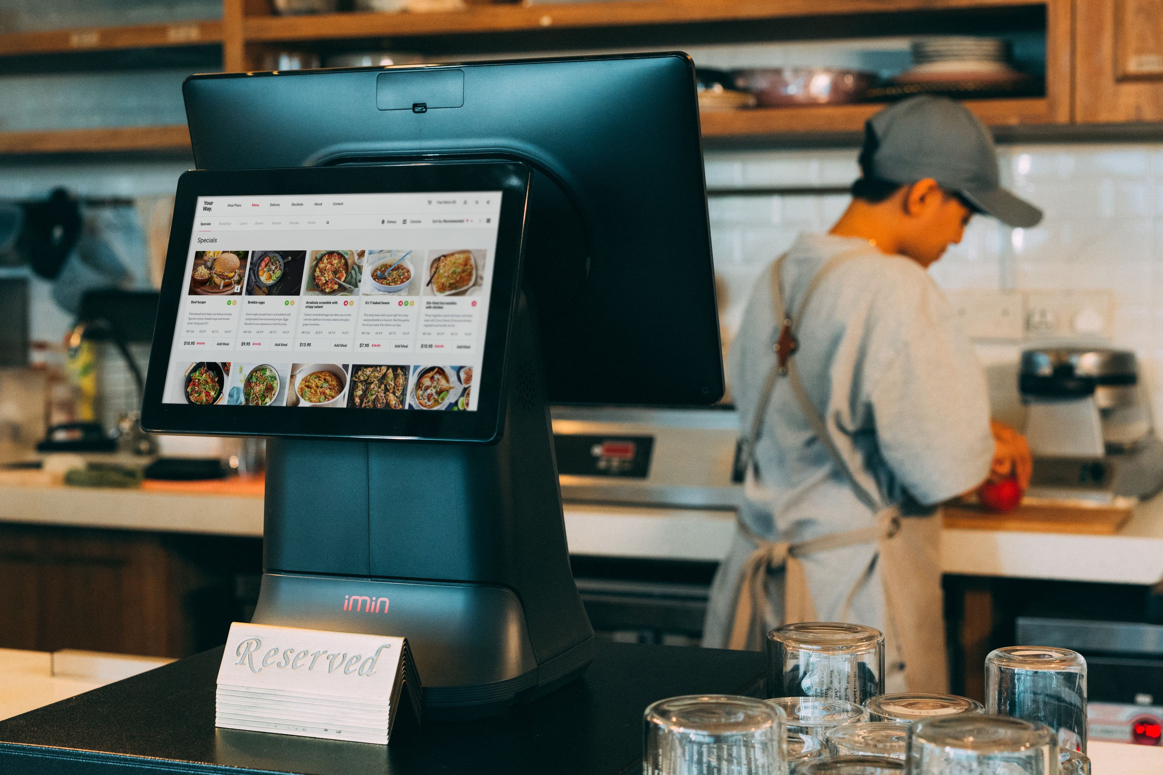 Digital restaurant ordering system dashboard